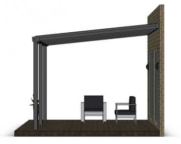 Preview: Überdachung mit 16 mm Polycarbonat, 6 x 3,5 m